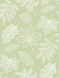 Hoopla Walls dusty sage silhouette wallpaper sample A4 - British product