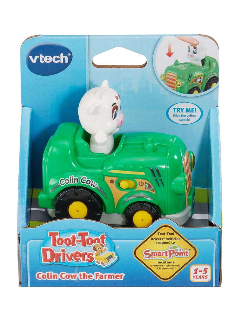 VTech Toot-Toot Drivers Colin Cow farmer toy car (British brand)