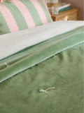 Wylder green Edie cotton velvet bedspread 140x220cm (British brand)