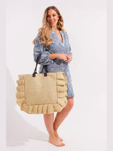Next Seaspray Natural Clara Ruffle Bag- Buy online at McGrocer