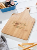 No Ordinary Gift personalised bamboo cheese board, imported from the UK