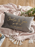 No Ordinary Gift personalised engagement velvet cushion 50x30cm (British brand)