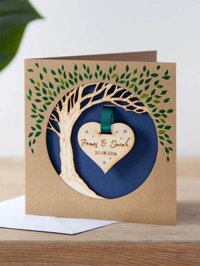 Next No Ordinary Gift Personalised Wooden Hanging Heart Tree Keepsake Card- Buy online at McGrocer