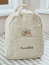 Next My 1st Years Personalised Breakfast Club Ecru Cord Backpack- Buy online at McGrocer