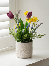 Next Scottish Everlastings Ltd Artificial Large Mixed Spring Planter 39cm- Buy online at McGrocer