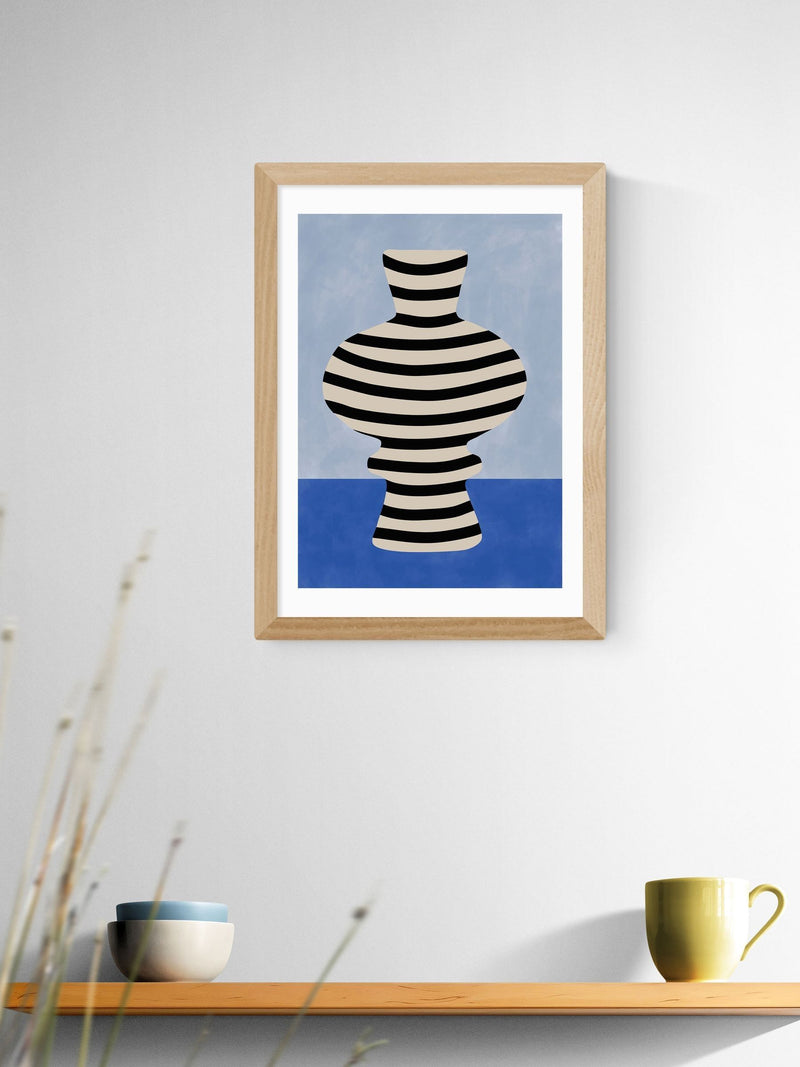 East End Prints blue still life poster wall art (British brand)