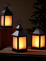 Next Lights4fun Black 3 Flame Effect Garden Lanterns- Buy online at McGrocer