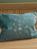 Made Yours large personalised zodiac teal velvet bag, UK version
