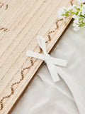 Personalised baby shower wooden scrapbook with engraved cover, UK version