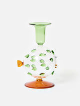 Next Oliver Bonas Green Puffa Fish Glass Candle Holder- Buy online at McGrocer
