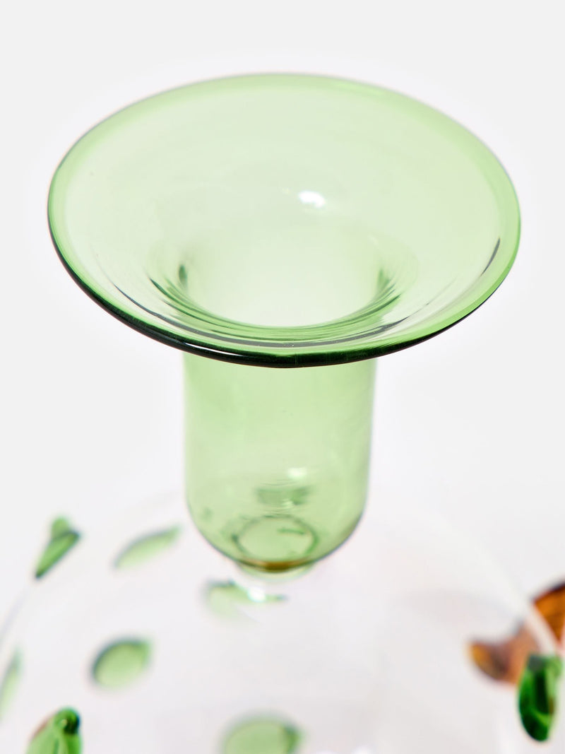 Oliver Bonas green puffa fish glass candle holder (British brand)