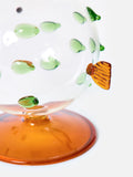 Oliver Bonas green puffa fish glass candle holder (British brand)