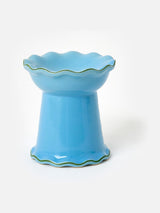 Next Oliver Bonas Blue Ceramic Ruffle Oil Burner- Buy online at McGrocer