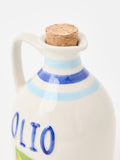 Oliver Bonas blue lemon ceramic oil bottle 15cm, UK version