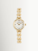 Next Coach White Iris Gold Plated Bracelet Ladies Watch- Buy online at McGrocer