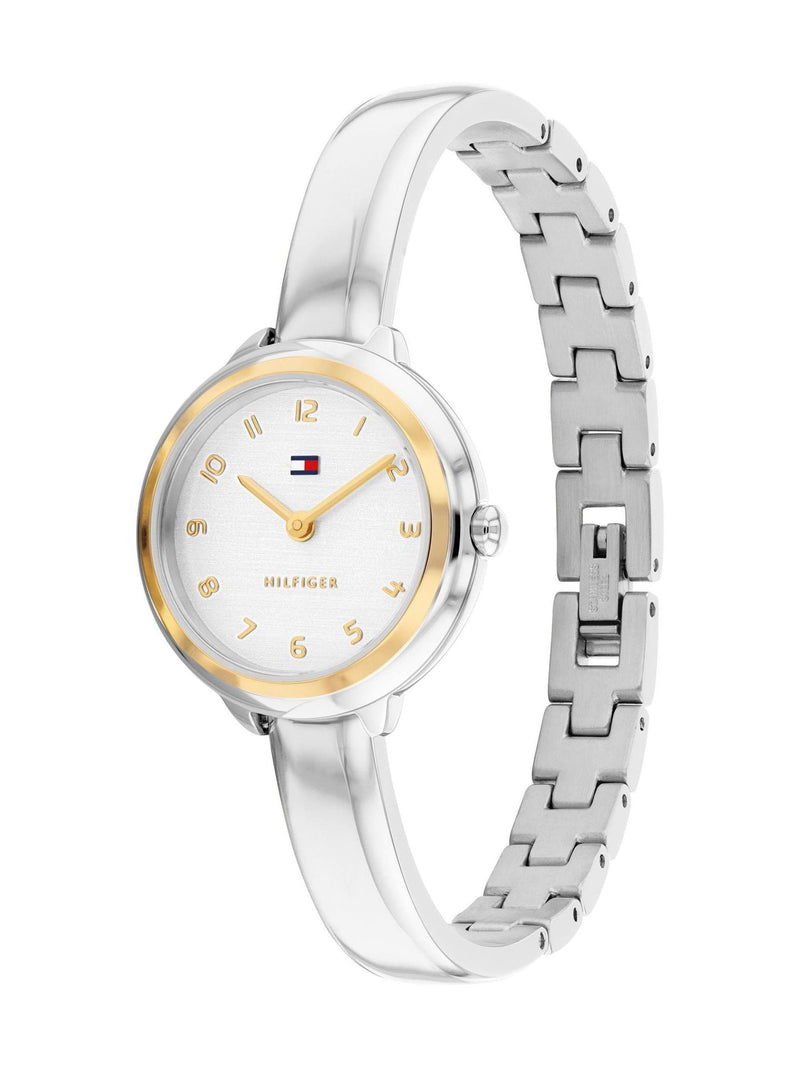 Tommy Hilfiger silver tone stainless steel bangle watch 26mm - British product