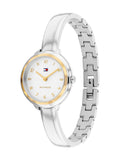 Tommy Hilfiger silver tone stainless steel bangle watch 26mm - British product