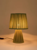 Oliver Bonas green pleated desk lamp 38cm (British brand)