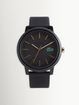 Next Lacoste 12.12 Black Silicone Strap Watch 42mm- Buy online at McGrocer