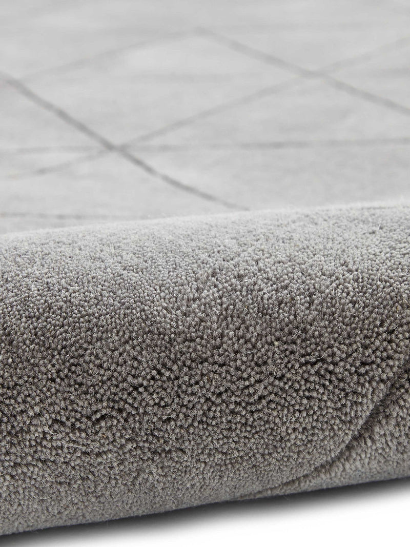 Think Rugs Grey Kasbah wool rug, imported from the UK