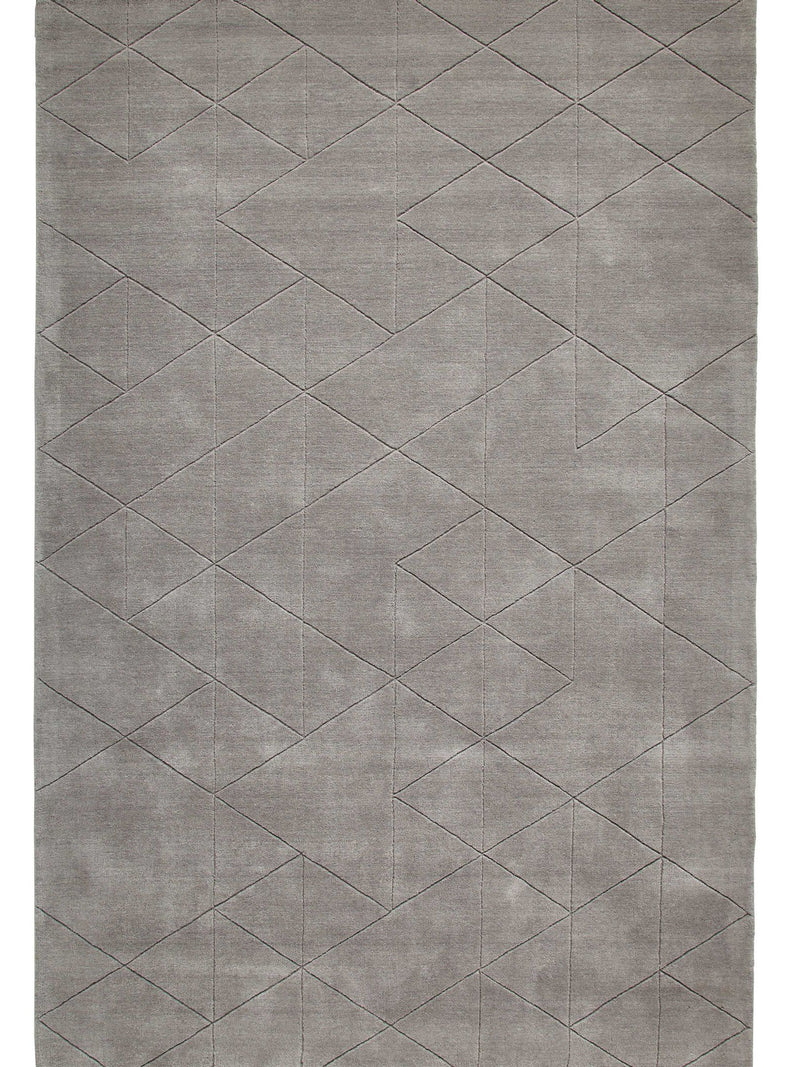 Think Rugs Grey Kasbah wool rug, imported from the UK