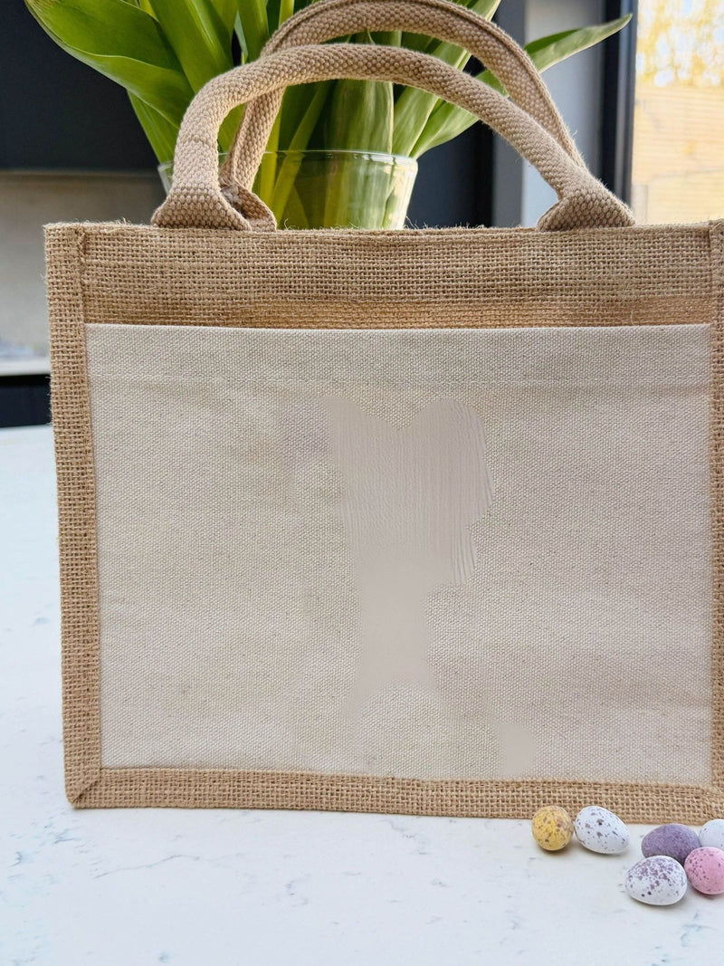 Koko Blossom personalised Easter bunny jute bag (British brand)