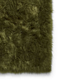 Think Rugs shaggy rug olive green, imported from the UK
