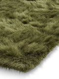 Think Rugs shaggy rug olive green, imported from the UK