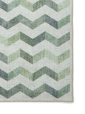 Think Rugs modern geometric rug in green (British brand)