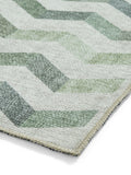 Think Rugs modern geometric rug in green (British brand)