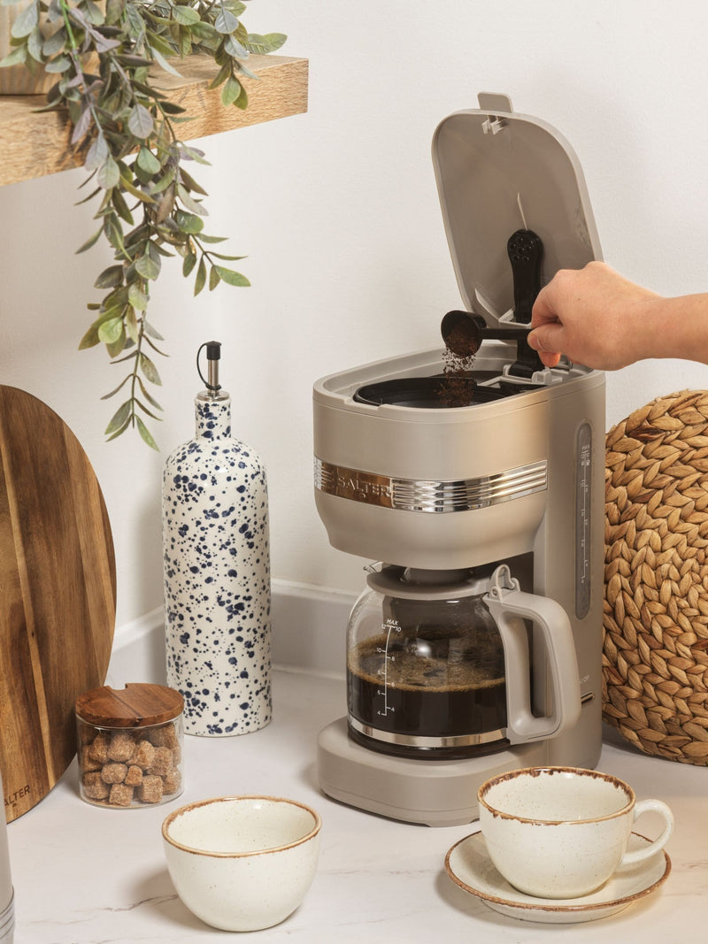 Salter Rise coffee machine 1.5L taupe finish - British product