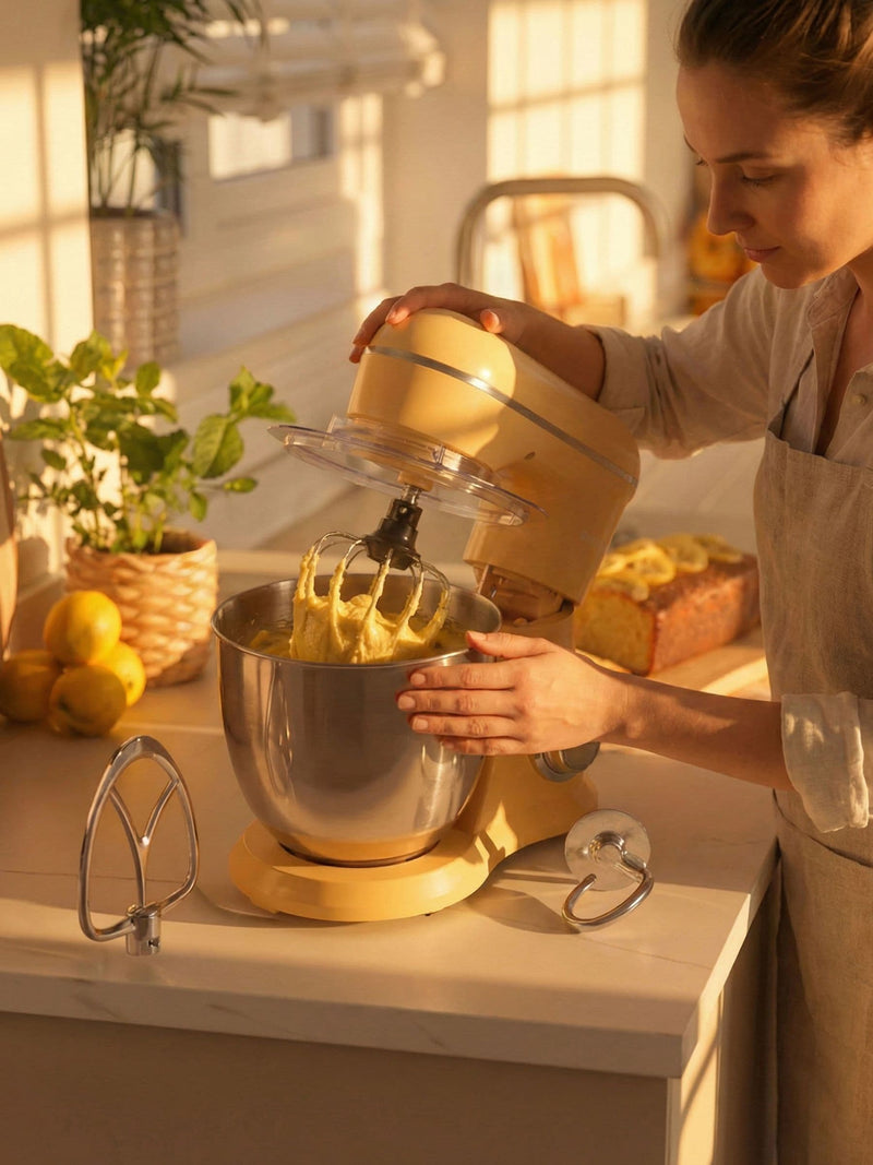Salter Yellow British Bakes Stand Mixer 4L - British product