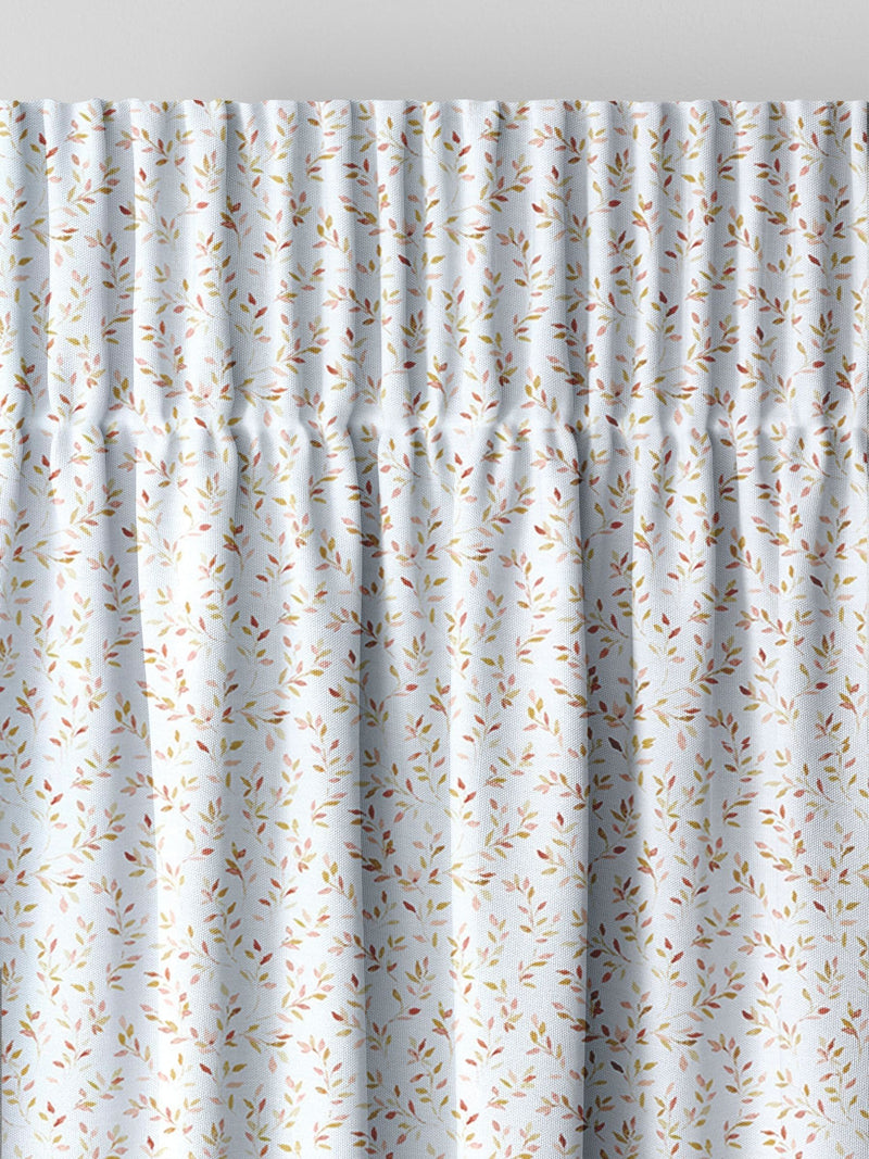 Sienna red floral made to measure curtains - British product