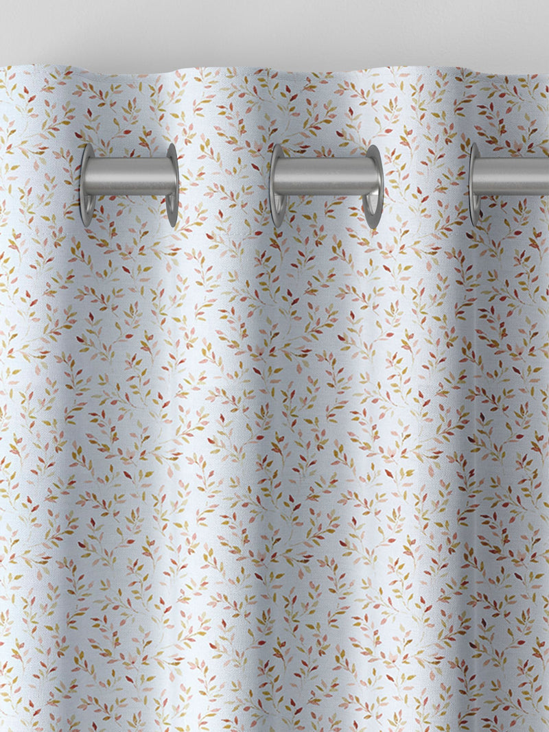 Sienna red floral made to measure curtains - British product