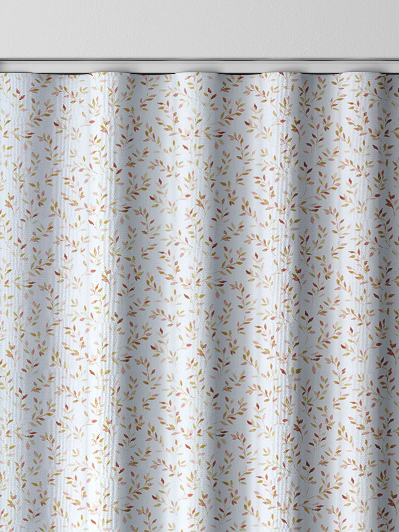 Sienna red floral made to measure curtains - British product