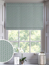 Next Seafoam Blue Eliza Made to Measure Roman Blind- Buy online at McGrocer