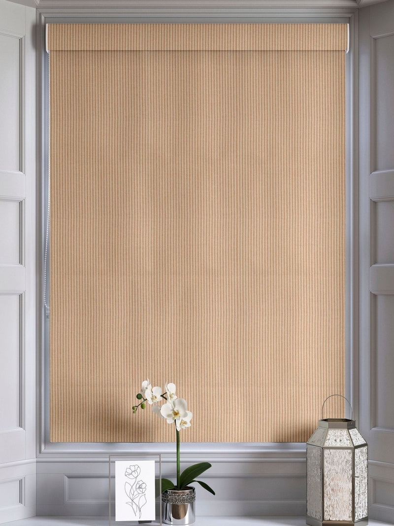 Josie roman blind Autumn Orange stripe jacquard made to measure (British brand)