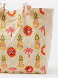 Accessorize Orange Pineapple Embroidered beach bag - British product