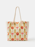 Accessorize Orange Pineapple Embroidered beach bag - British product