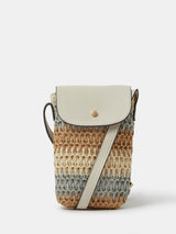 Next Accessorize Cream Raffia Phone Bag- Buy online at McGrocer