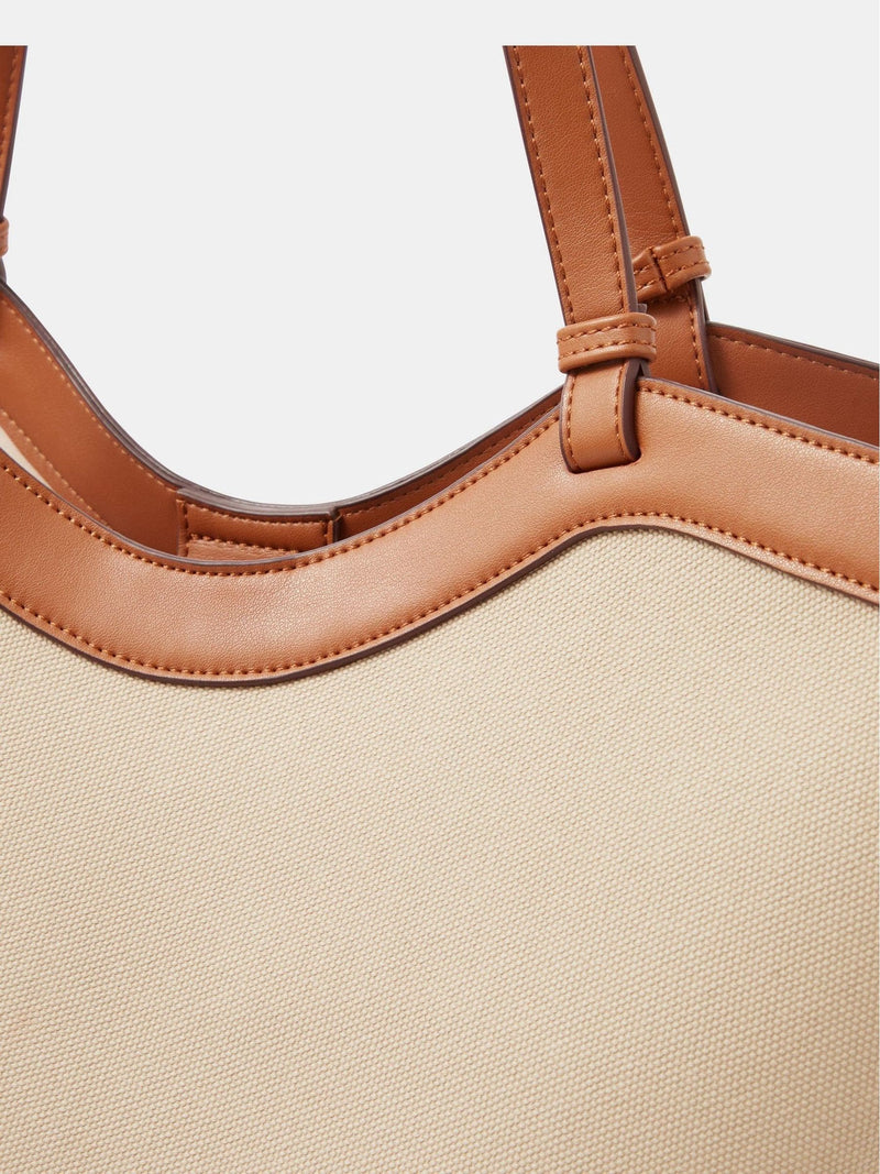 Accessorize brown canvas tote bag - British product