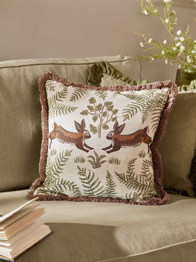 Wylder Willow embroidered rabbit cushion 30x50 cm, imported from the UK