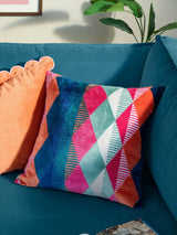 Next Furn Metro Harlequin Velvet Cushion 50x50cm- Buy online at McGrocer