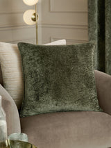 Next Paoletti Malachite Green Lustre Velvet Fibre Filled Cushion 50x50cm- Buy online at McGrocer
