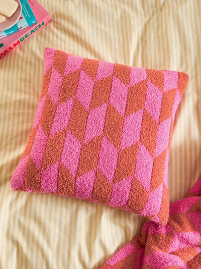 Next Furn Pink Pop Olsen Geometric Feather Filled Cushion 45x45 cm- Buy online at McGrocer