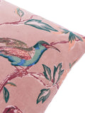 Wylder Blushed Rose Aviary cotton velvet cushion 50x50 cm - British product