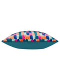 Furn multicoloured Metro Blocks velvet jacquard cushion 45x45 (British brand)