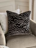 Paoletti Jet Tierra cut velvet cushion 50x50cm - British product