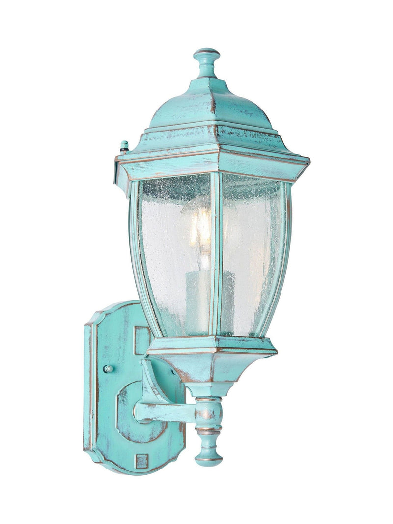 BHS Travers large outdoor lantern Verdi Gris finish UK version