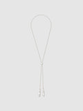 Reiss silver tone Tova sculpted drop lariat necklace, UK version